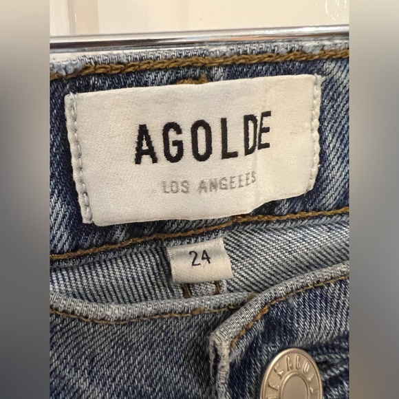 EUC Agolde High Rise Cropped Distressed Jeans - Picture 2 of 3